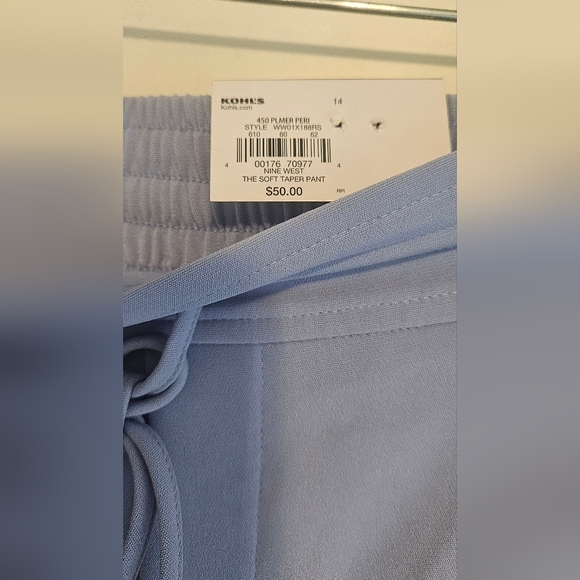 Light Blue Drawstring Pants - Picture 3 of 6